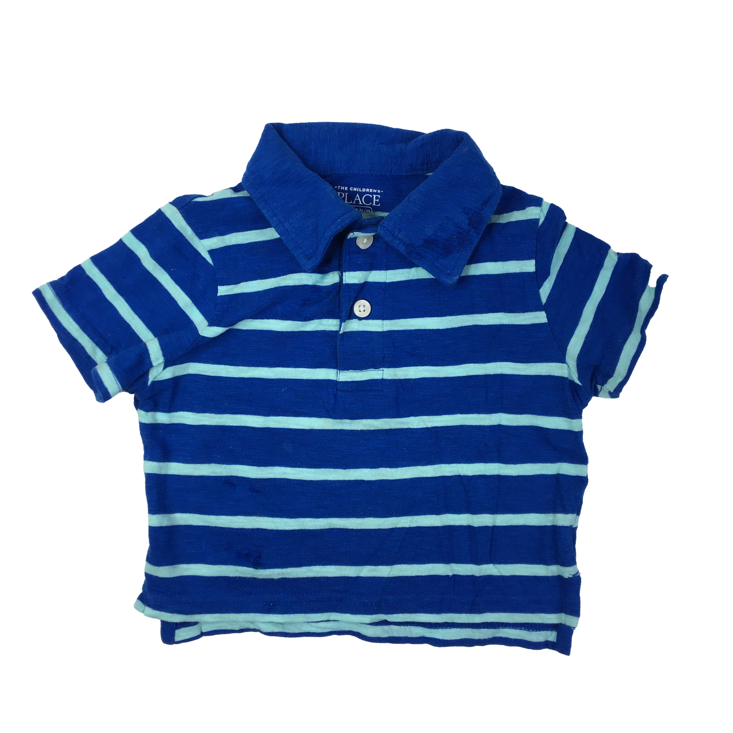 The Children's Place Blue & Turquoise Strip Polo 12-18M