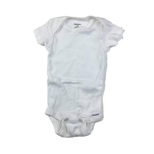 Gerber White Onesie 0-3M