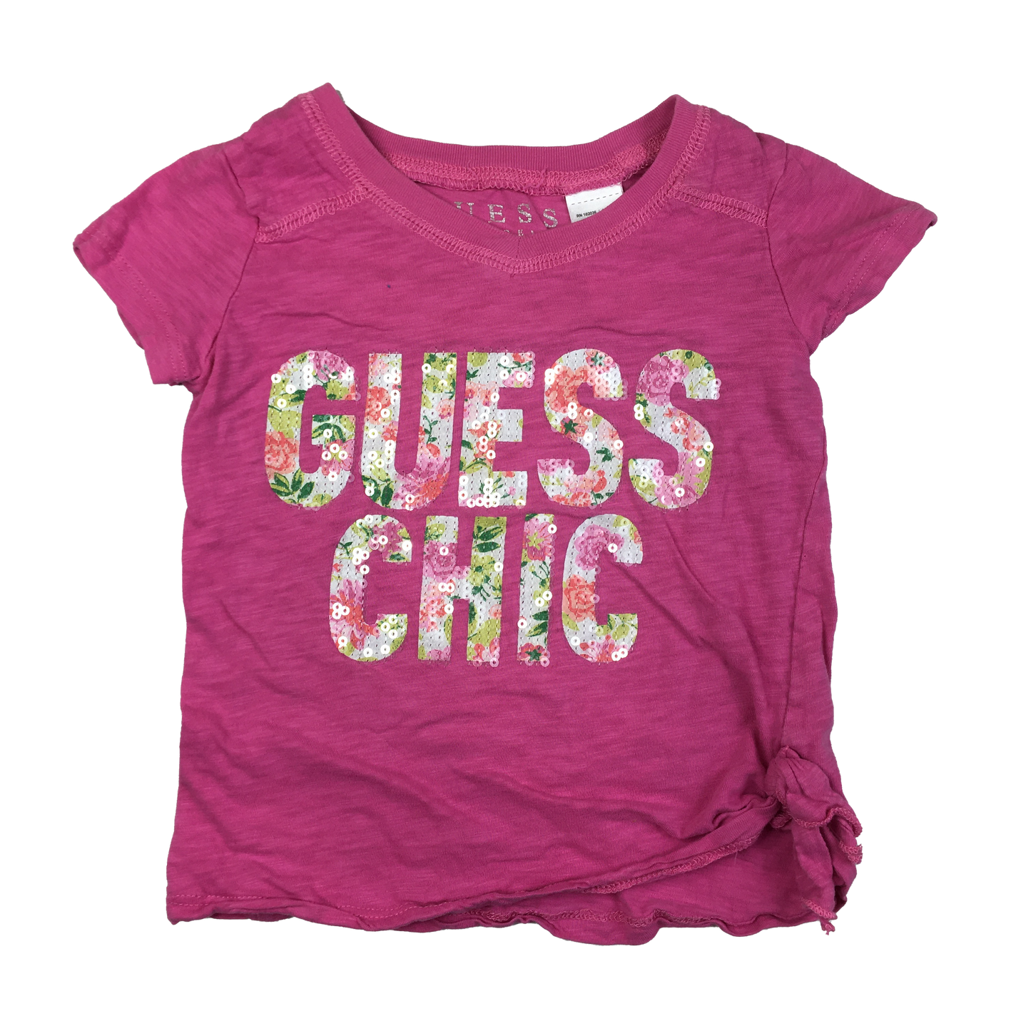 Guess Pink T-Shirt with "Guess Chic" in Sequins 4