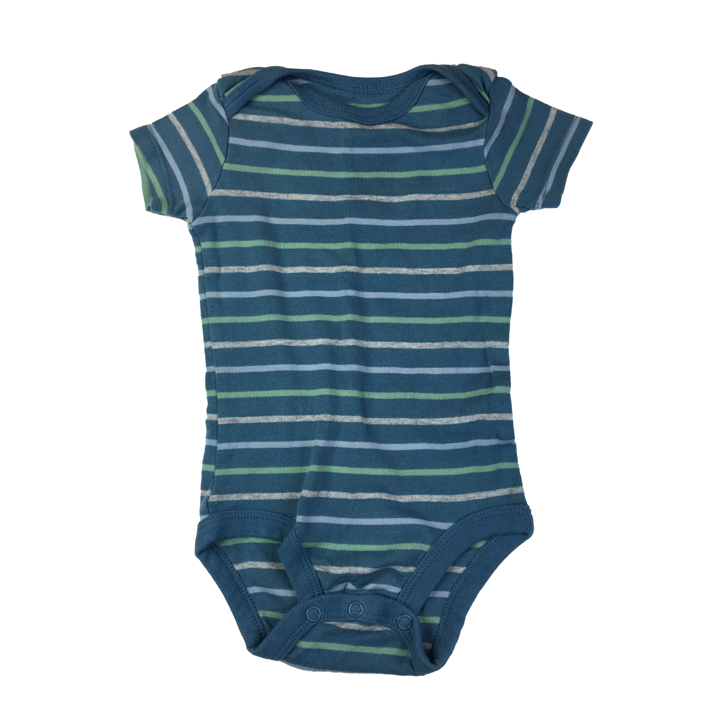 Little Planet Blue Onesie with Stripes 6M