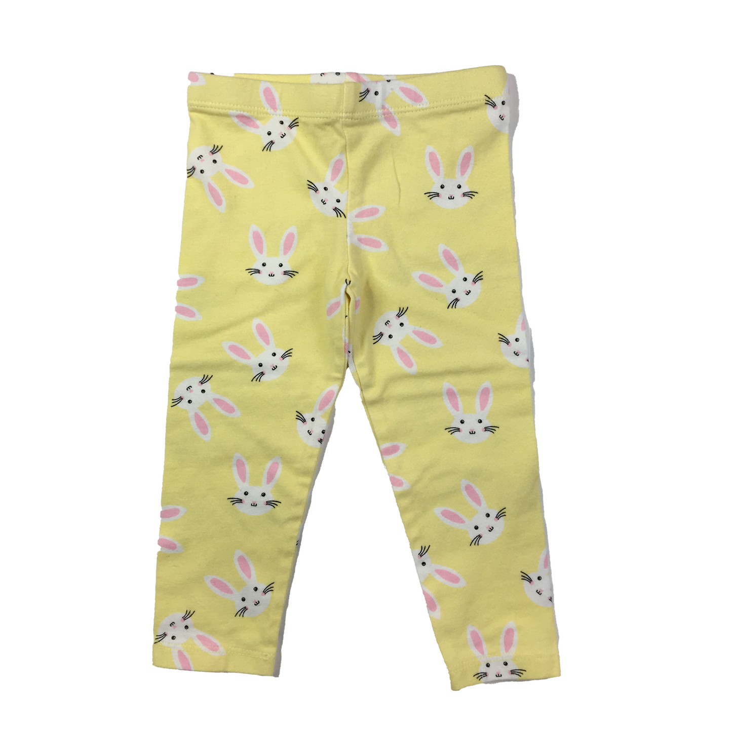 Children's Place Yellow Leggings with Bunny's 12-18M
