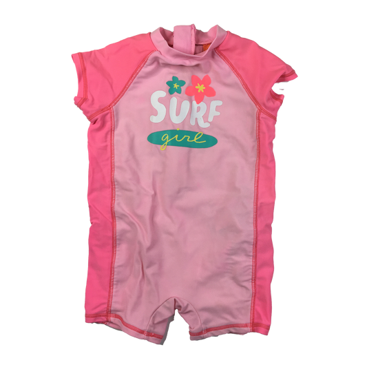 Joe Fresh Pink "Surf Girl" Sun Suit 6-12M