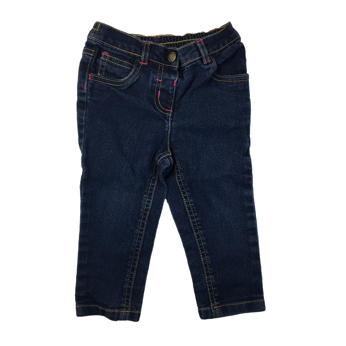 George Blue Jeans with Pink Stitching 12-18M