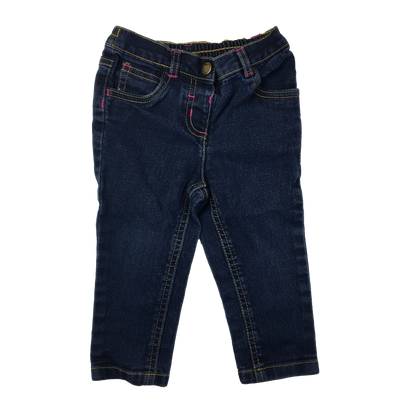 George Blue Jeans with Pink Stitching 12-18M