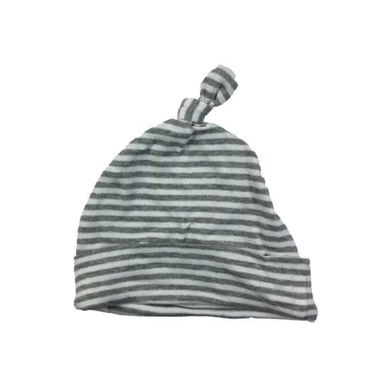 Rabbit & Bear Grey & White Stripped Hat OS