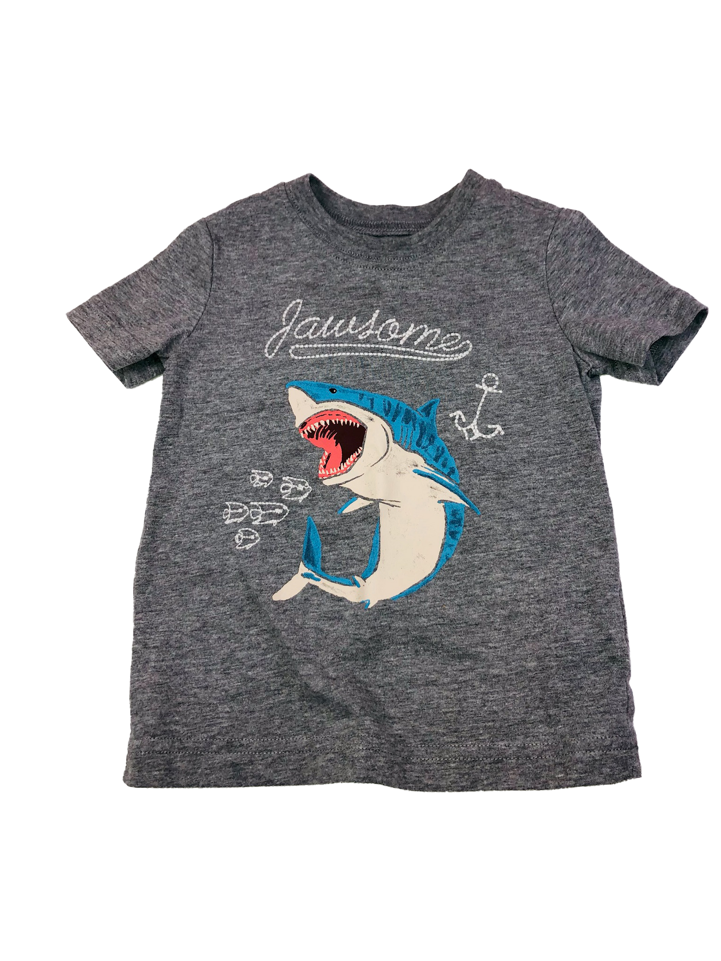 OshKosh Grey T-Shirt with "Jawsome" Shark 12M