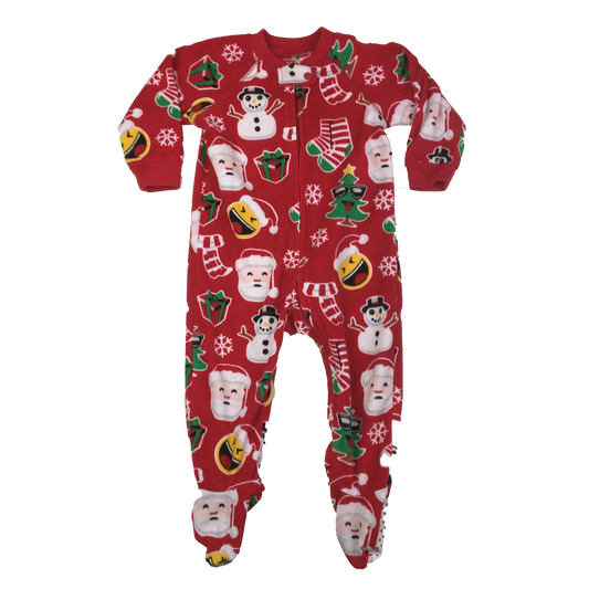 The Children's Place Red Christmas Fleece Footed Sleeper 9-12M