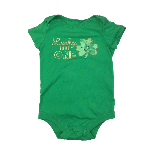 George Green Onesie with "Lucky Little One" 12-18M