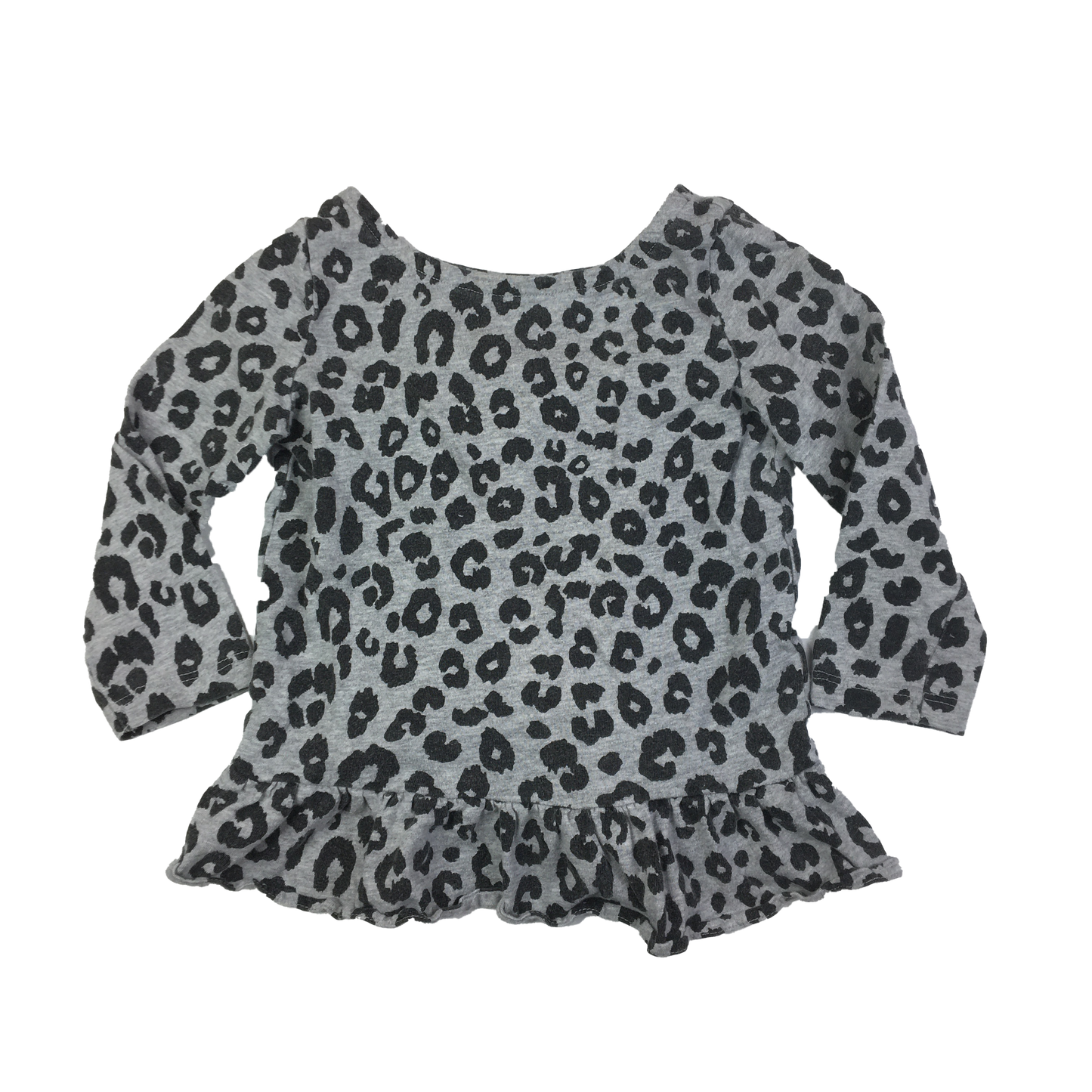 Baby Gap Grey Cheetah Print Long Sleeve 18-24M