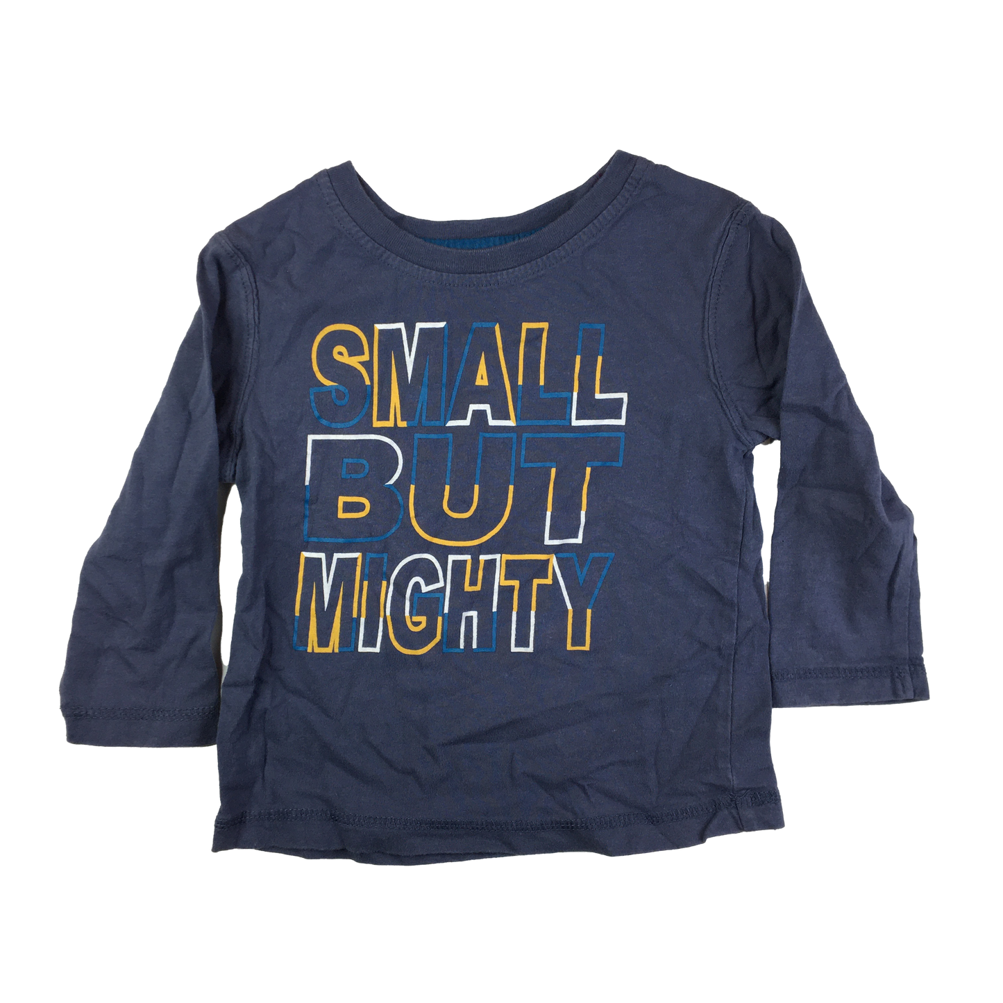 George Blue Long Sleeve with "Small But Mighty" 2T