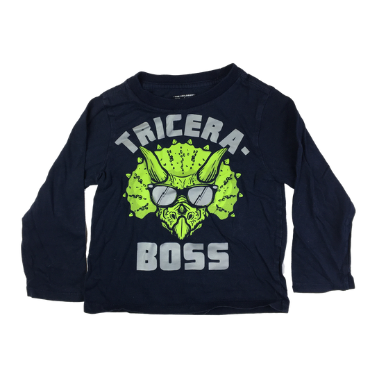 The Children's Place Navy Long Sleeve "Tricera-Boss" 2T