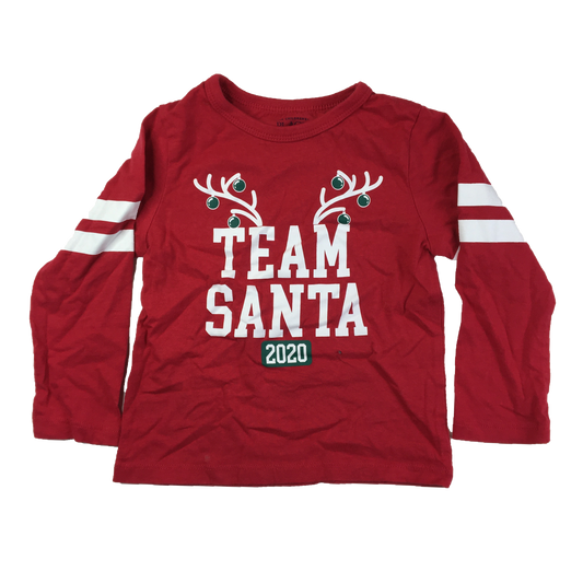 The Children's Place Red Long Sleeve "Team Santa 2020" 2T