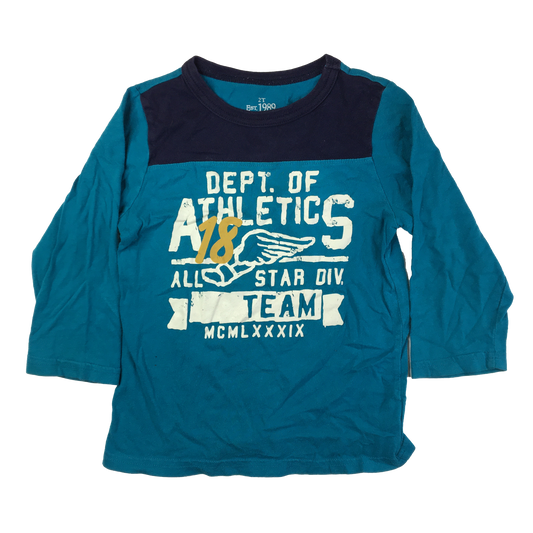 The Children's Place Blue Long Sleeve "Dept of Athletics" 2T