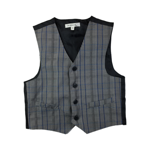 George Grey Button Up Vest with Stripes 5