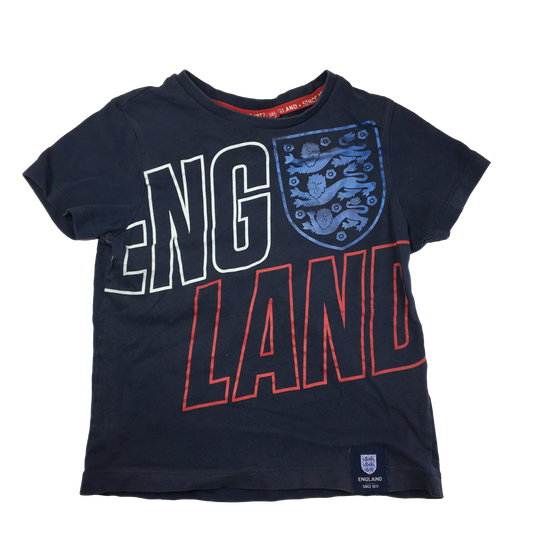 England Navy T-Shirt with "England" Logo 3-4T