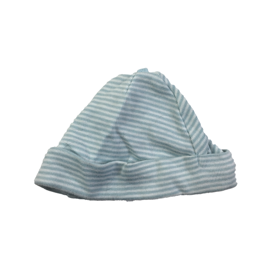 Carter's Teal & White Striped Hat NB