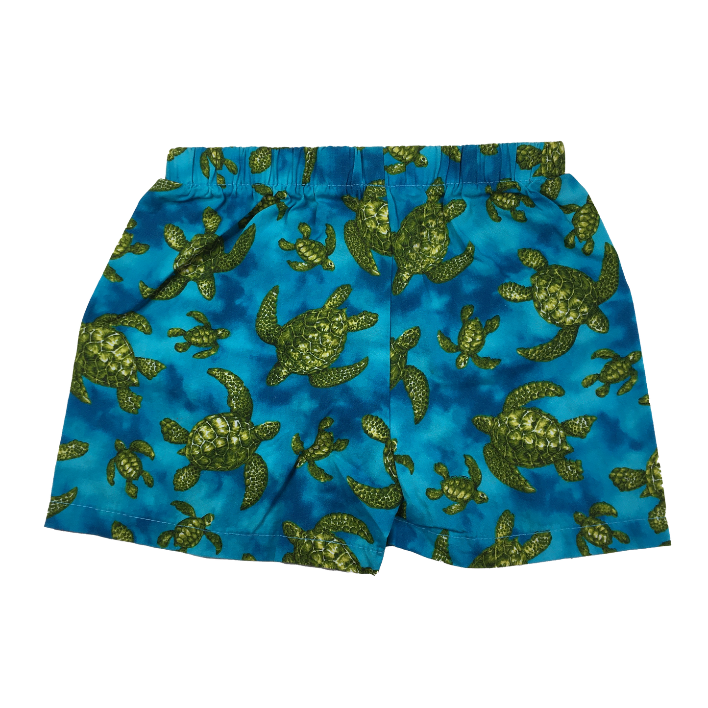 Blue Swim Trunks with Sea Turtles 2T