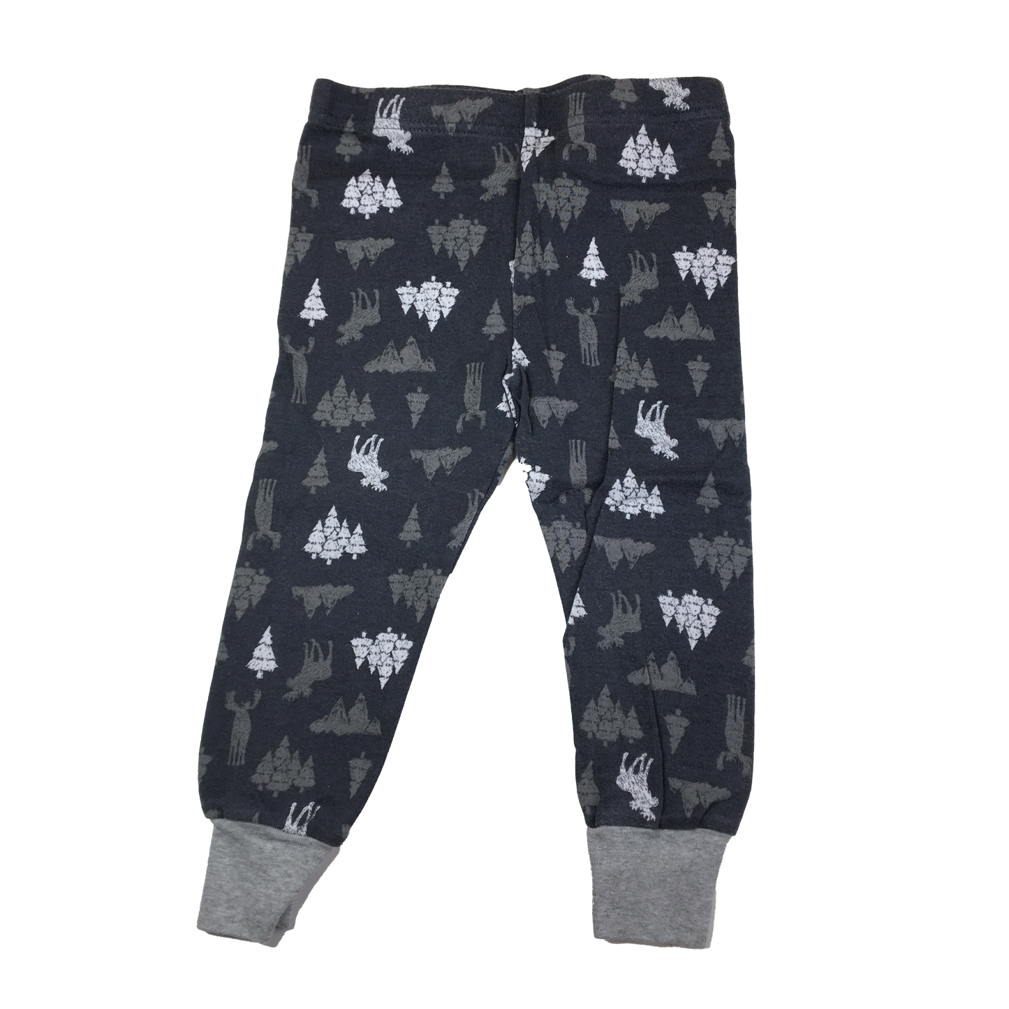 Grey PJ Bottoms with Trees & Mountains 2T