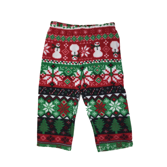 The Children's Place Red & Green Fleece PJ Bottoms 2T