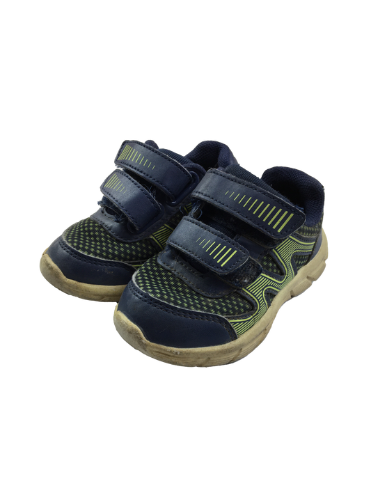 Athletic Works Navy & Green Velcro Runners 5