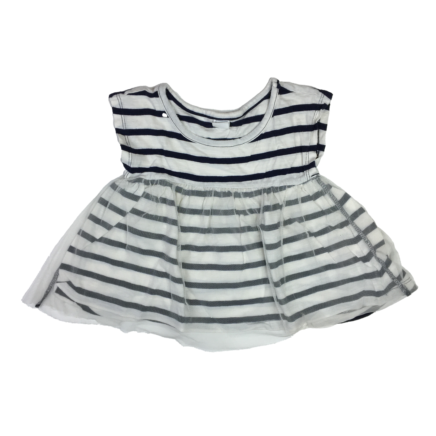 Baby Gap White with Black Stripe Dress 3T