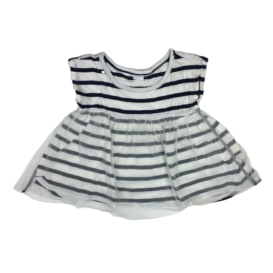 Baby Gap White with Black Stripe Dress 3T