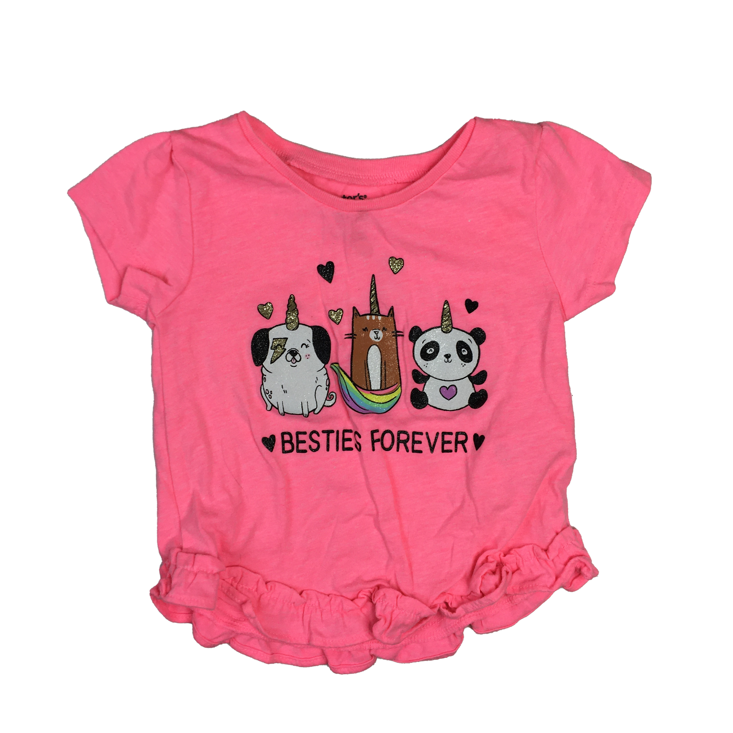 Carter's Pink T-Shirt "Besties Forever" 18M