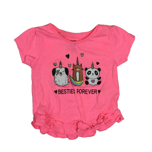 Carter's Pink T-Shirt "Besties Forever" 18M