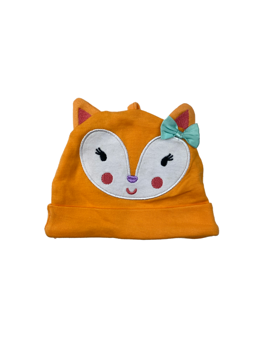 Orange Kitty Face Beanie OS