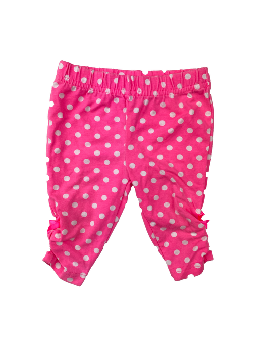 George Pink Polka Dot Leggings 3-6M