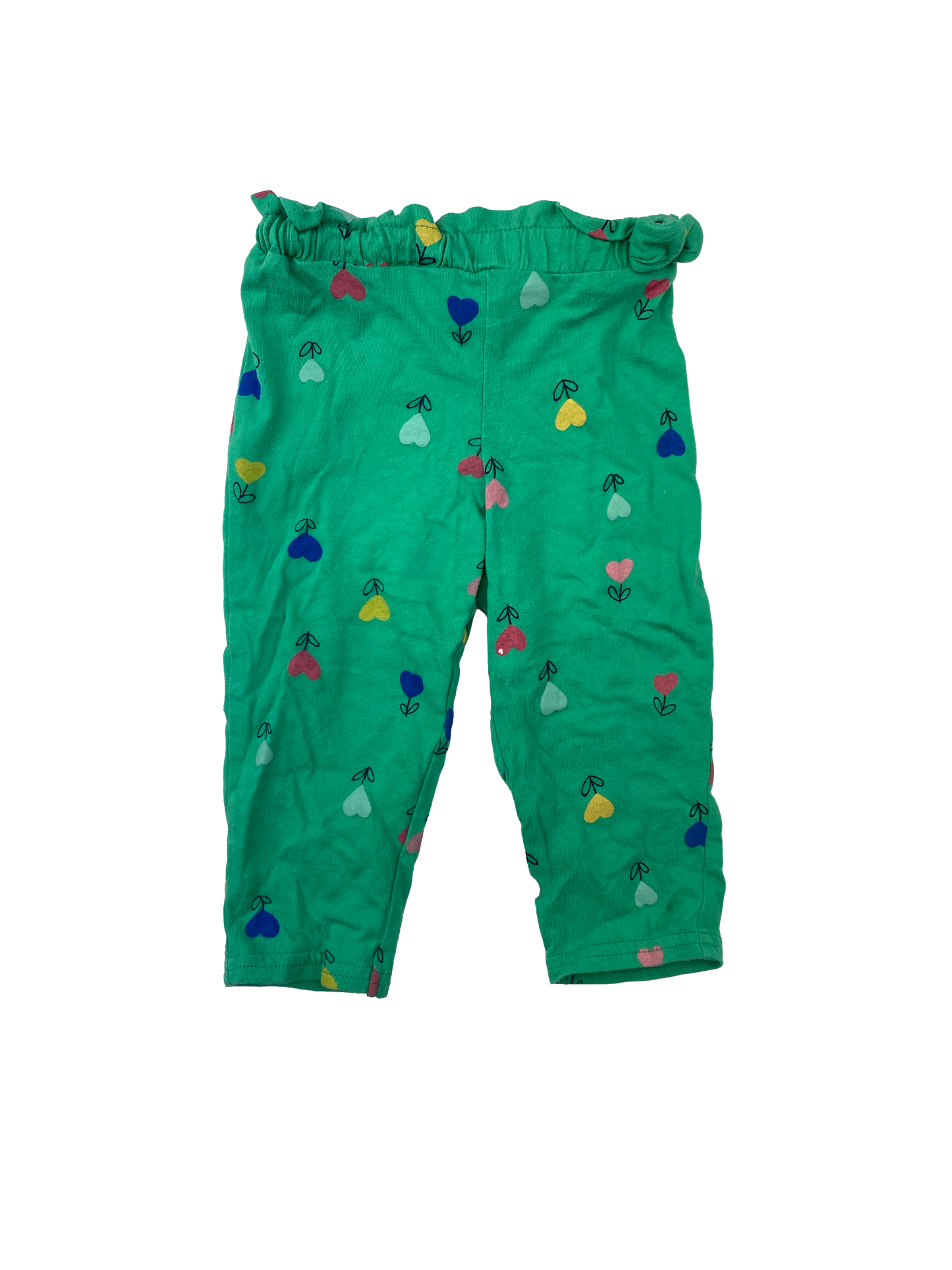 Carter's Green Leggings with Hearts 12M